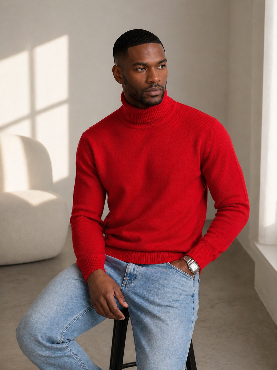 Holt — High-Neck Knit Sweater