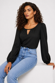 Vera — Puff Sleeve Button Blouse