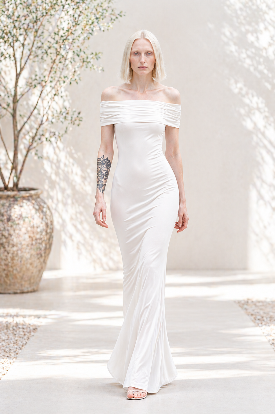 Remi — Off-Shoulder Cocktail Midi Dress