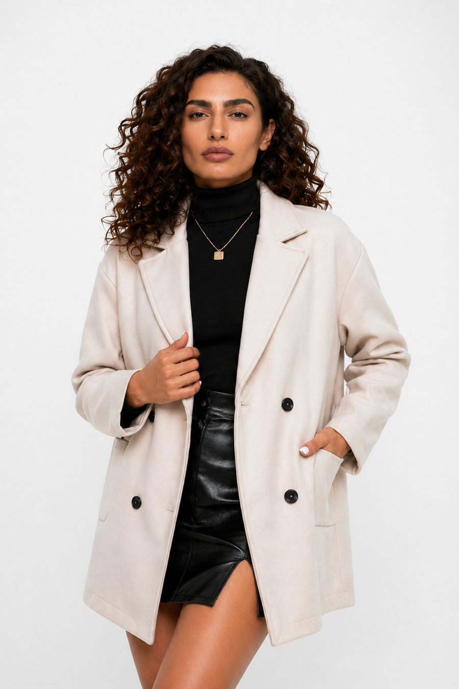 Sloane — Wool Blend Mid-Length Coat