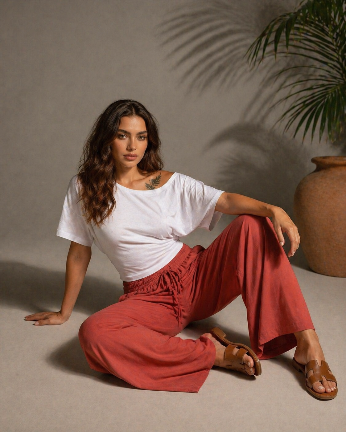 Blair — Elastic Waist Wide-Leg Trousers