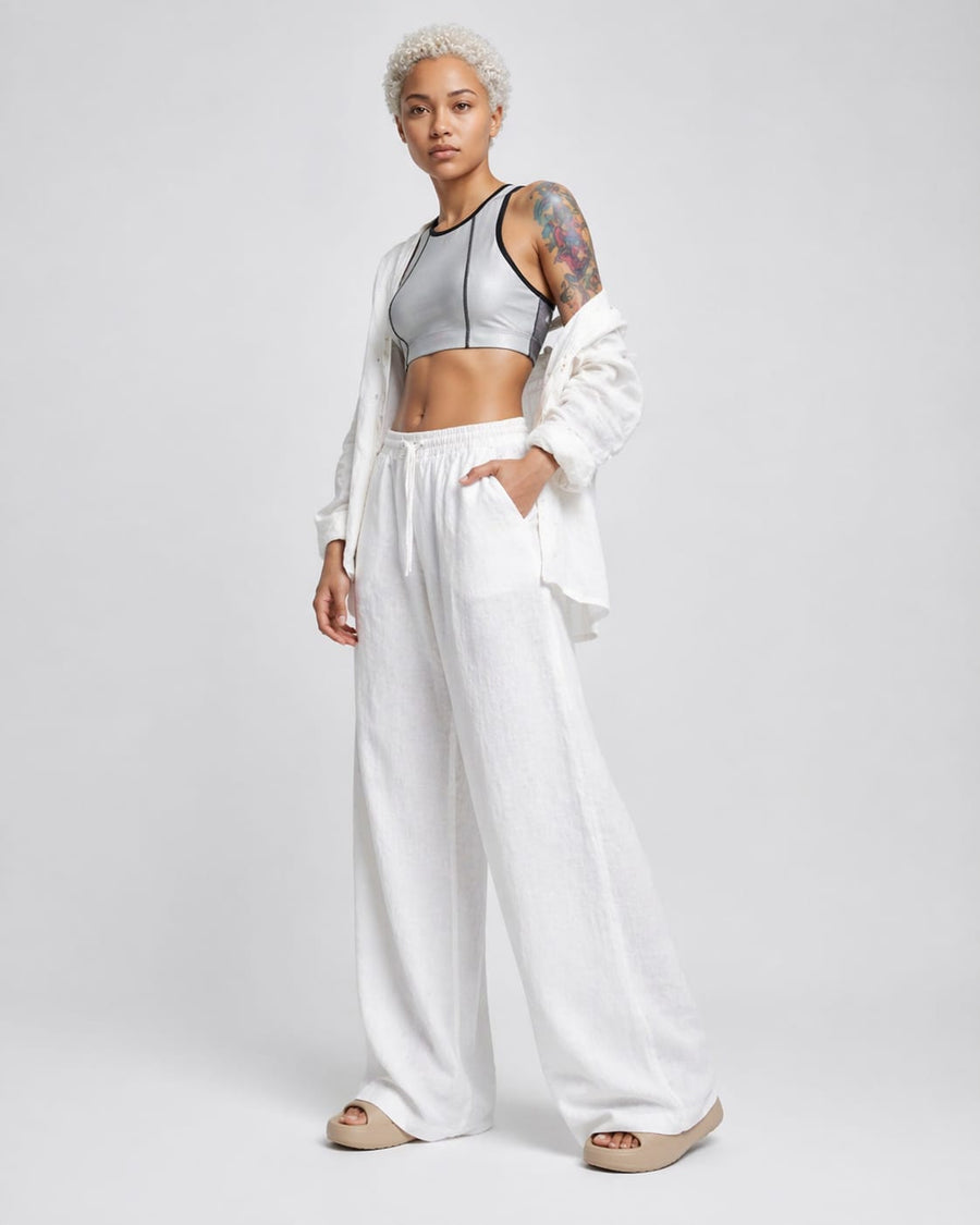 Aria — Wide Leg Linen Trousers